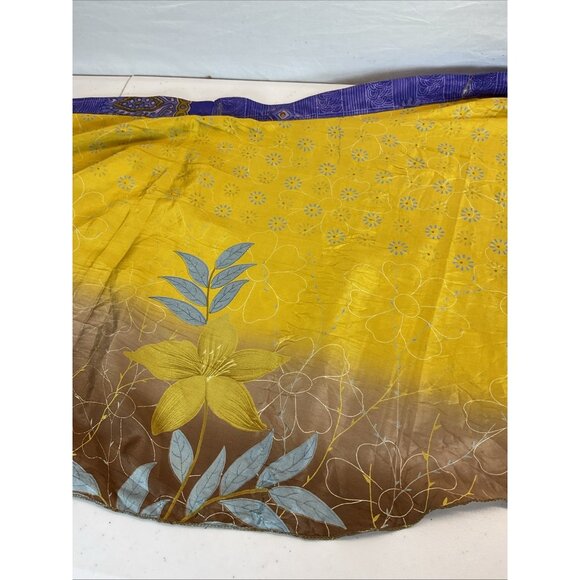 Darn‎ Good Yarn Reversible Sari Wrap Skirt -Mini size 4-12 purple gold BOHO - Picture 3 of 10